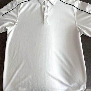 Calloway Dri fit golf shirt. White with black stripes